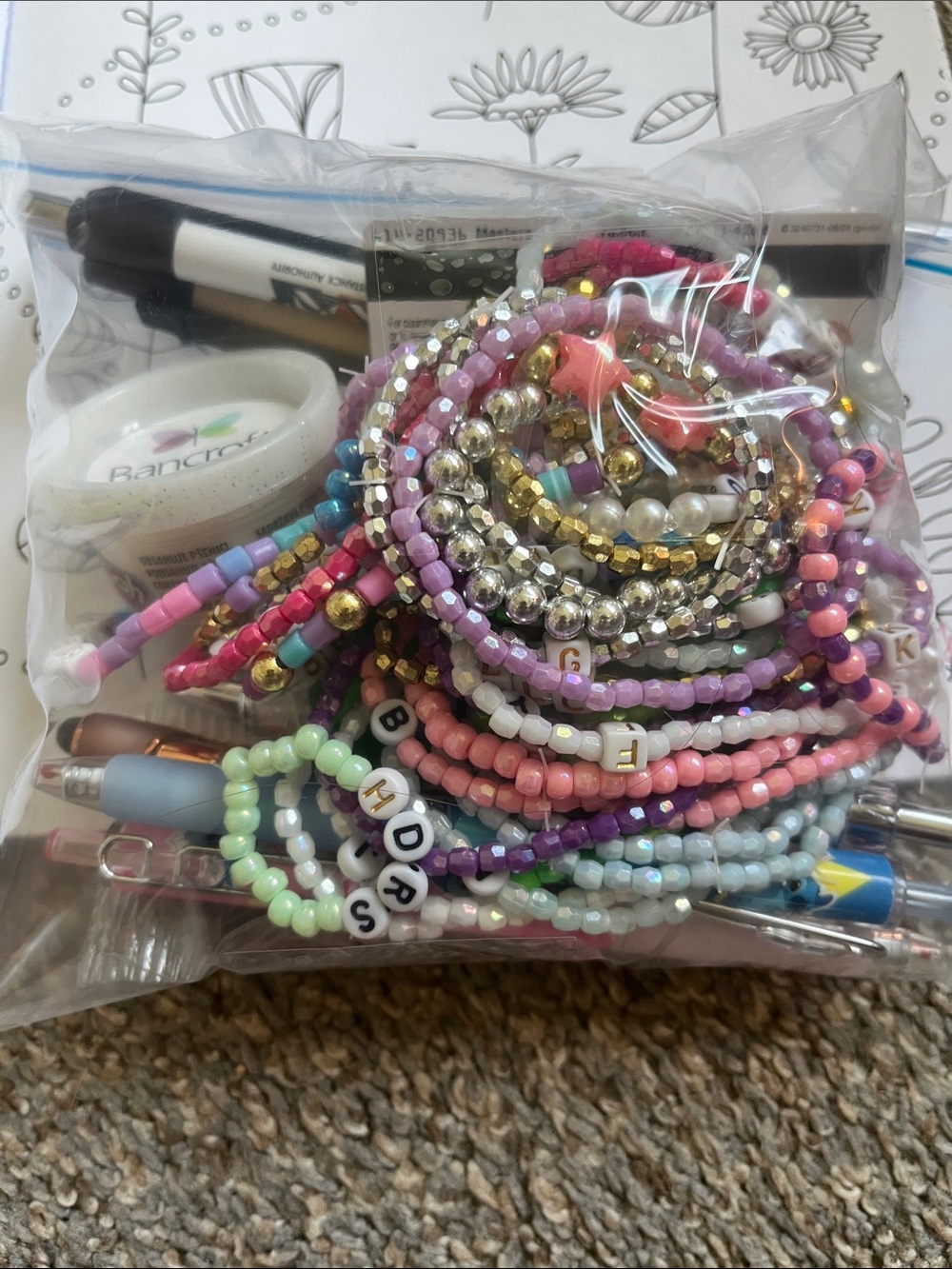 Mystery jewelry bag with accessories